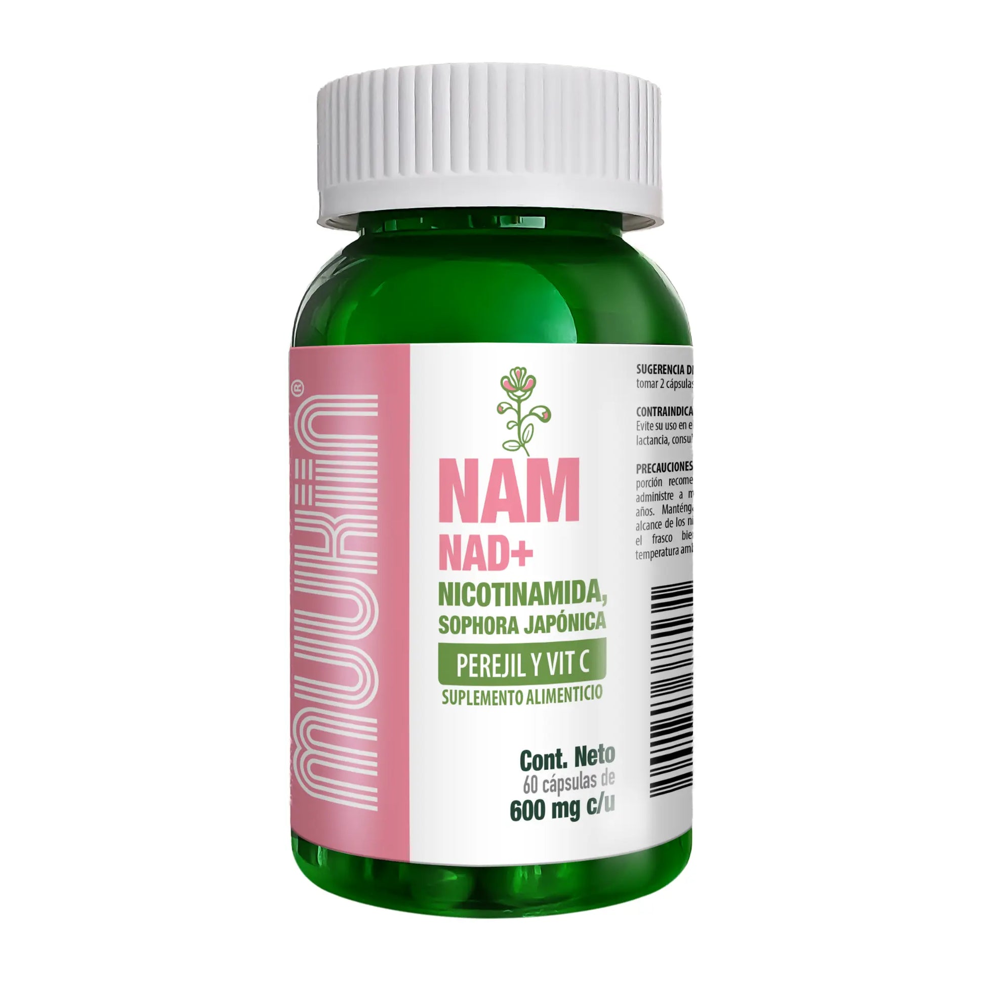 MUUKIIN NAM/NAD+: Suplemento con Nicotinamida, Sophora Japonica, Perejil y Vitamina C Muukiin