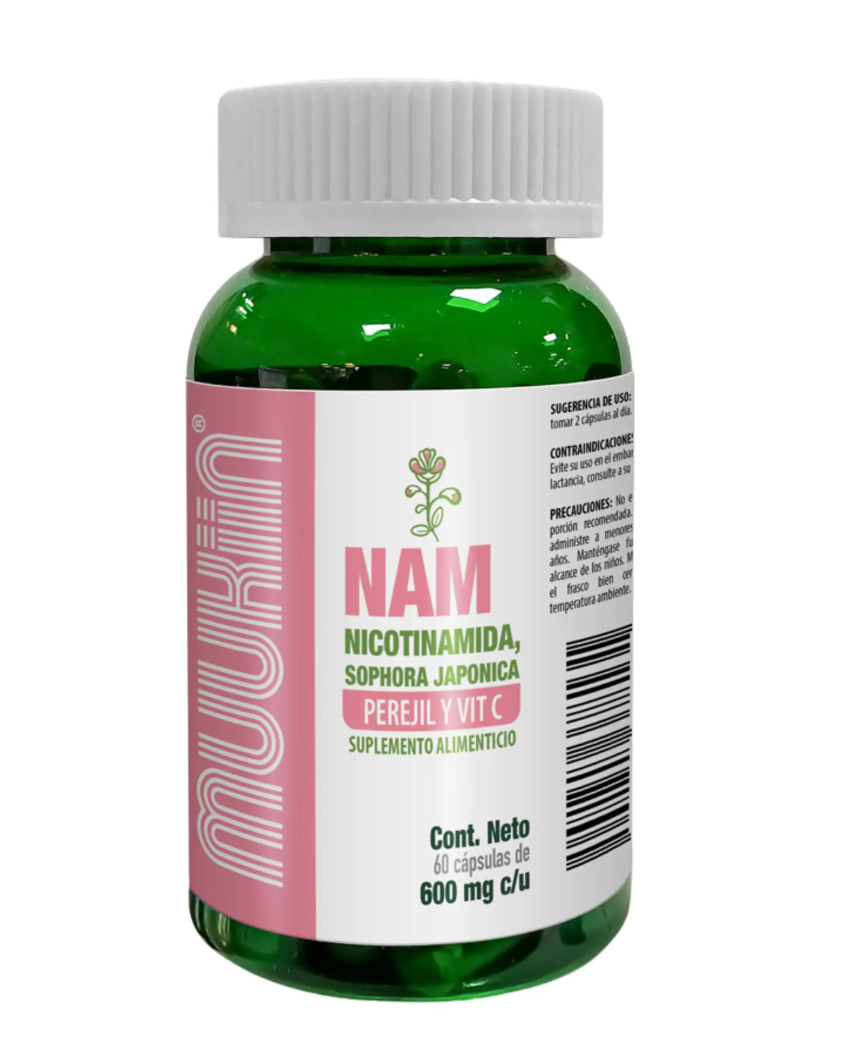 MUUKIIN NAM: Suplemento con Nicotinamida, Sophora Japonica, Perejil y Vitamina C Muukiin