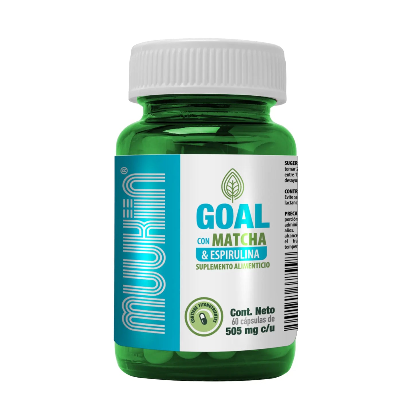 Muukiin Goal suplemento Matcha y Alga Espirulina Muukiin